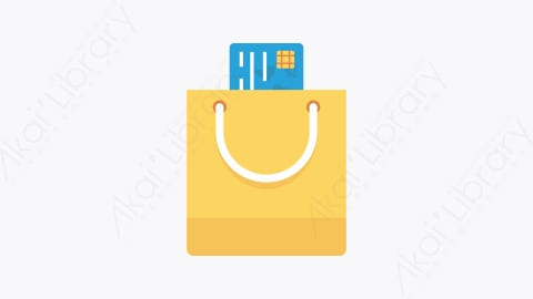 图片素材-017-购物袋shoppingbag扁平卡通银行和金融业图标元素