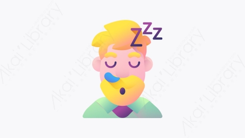图片素材-017-睡眠sleep扁平卡通表情符号元素图标