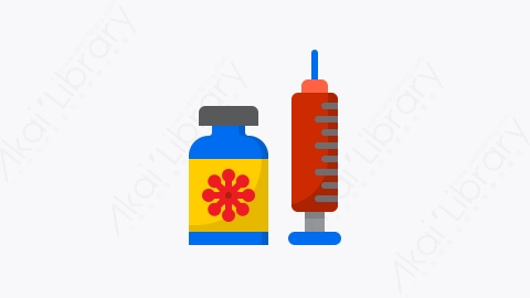 图片素材-017-疫苗vaccine扁平卡通电晕病毒元素图标