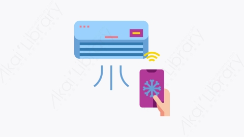 图片素材-018-空调air_conditioner扁平卡通物联网元素图标