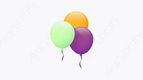 图片素材-018-气球balloons扁平卡通万圣节元素图标