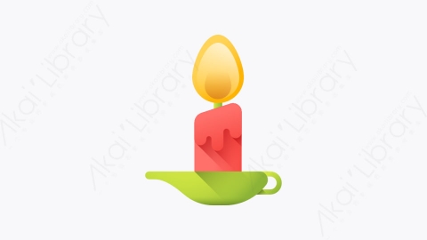 图片素材-018-蜡烛candle扁平卡通圣诞节元素图标