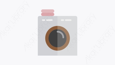 图片素材-018-洗衣房laundry扁平卡通家用电器元素图标