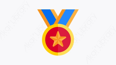图片素材-018-奖牌medal扁平卡通奖励和奖牌元素图标