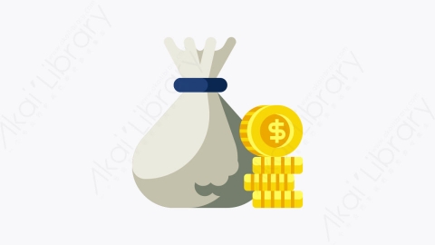 图片素材-018-钱袋money_bag扁平卡通金钱和金融的元素图标