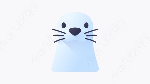 图片素材-018-密封seal扁平卡通冬季元素图标