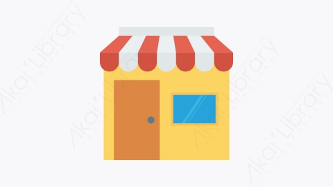 图片素材-018-车间shop扁平卡通银行和金融业图标元素