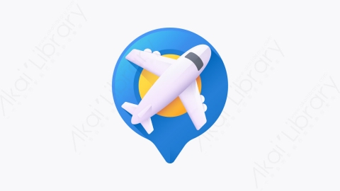 图片素材-019-机场airport扁平卡通位置元素图标