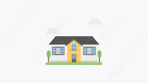 图片素材-019-乡村公寓country_house扁平卡通房屋建筑图标