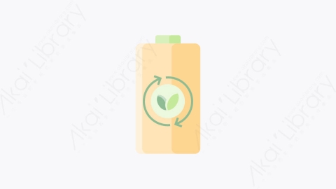 图片素材-019-eco电池eco_battery扁平卡通生态元素图标