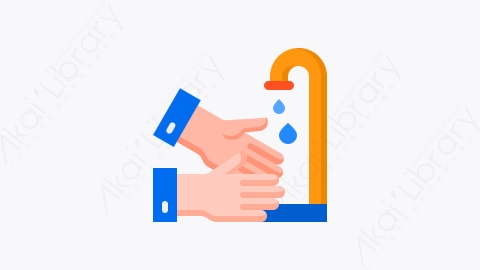 图片素材-019-洗手液handwash扁平卡通医疗保健元素图标