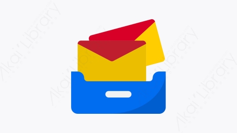 图片素材-019-收件箱inbox扁平卡通办公室和商业元素图标
