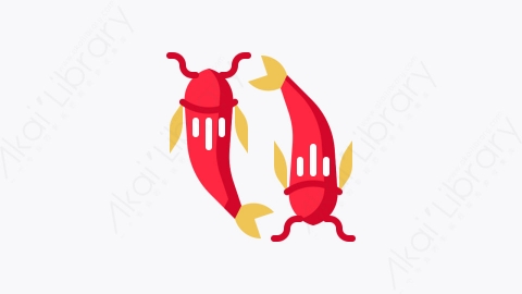 图片素材-019-锦鲤鱼koi_fish扁平卡通农历新年图标