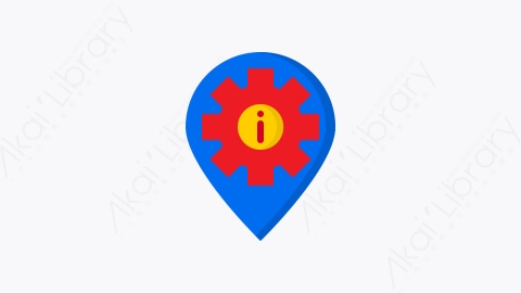 图片素材-019-位置location扁平卡通帮助和支持元素图标