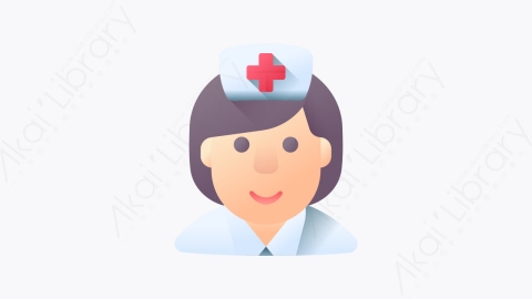 图片素材-019-护士nurse扁平卡通冠状病毒元素图标