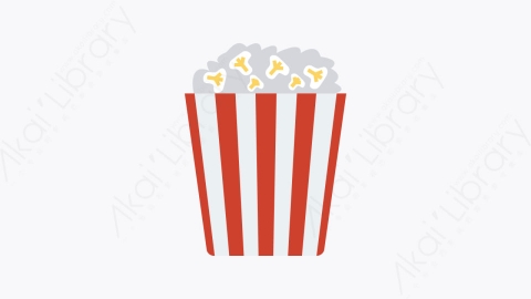 图片素材-019-爆米花popcorn扁平卡通食物和饮料图标元素