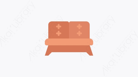 图片素材-019-沙发sofa扁平卡通家具图标