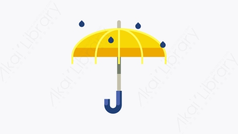 图片素材-019-雨伞umbrella扁平卡通秋天的元素图标