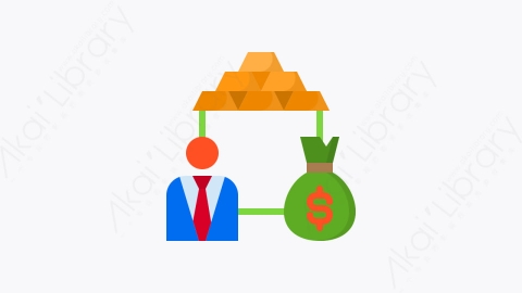 图片素材-020-金锭Gold_Ingots扁平卡通金融商务投资元素图标
