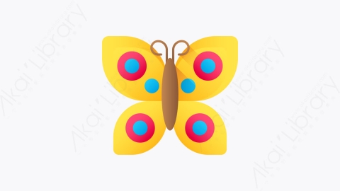 图片素材-020-蝴蝶butterfly扁平卡通春季元素图标