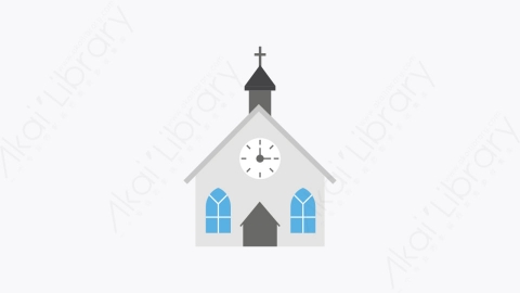 图片素材-020-教堂church扁平卡通城市地图元素图标