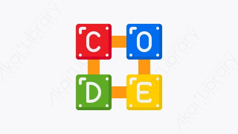 图片素材-020-代码code扁平卡通教育与学校元素图标