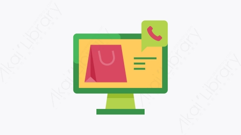 图片素材-020-客户服务customer_service扁平卡通电子商务元素图标