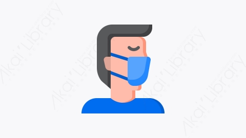 图片素材-020-面罩face_mask扁平卡通电晕病毒元素图标
