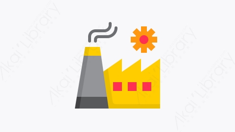 图片素材-020-工厂factory扁平卡通工程元素图标
