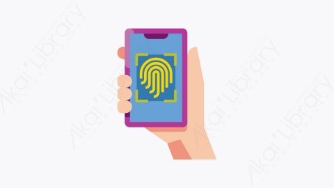 图片素材-020-指纹扫描fingerprint_scan扁平卡通物联网元素图标
