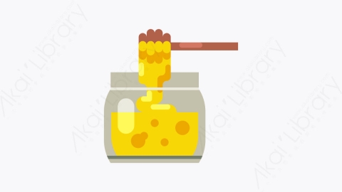 图片素材-020-蜂蜜honey扁平卡通秋天的元素图标