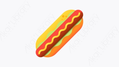 图片素材-020-热狗hotdog扁平卡通公平的元素图标