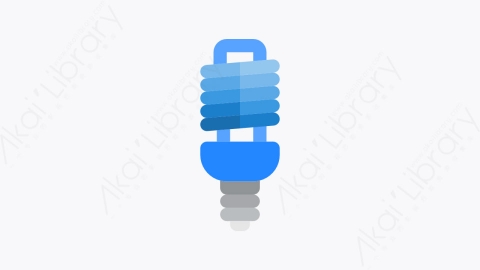 图片素材-020-灯泡lightbulb扁平卡通灯光元素图标