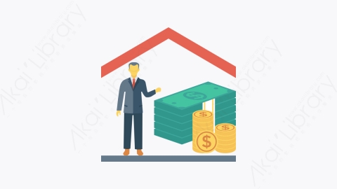 图片素材-020-抵押-1mortgage扁平卡通银行和商务金融业图标元素