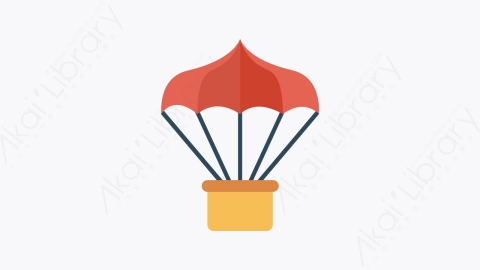 图片素材-020-降落伞-1parachute扁平卡通交通运输工具图标元素