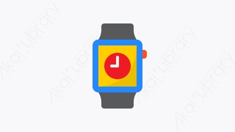 图片素材-020-智能手表smartwatch扁平卡通时间时钟钟表元素图标