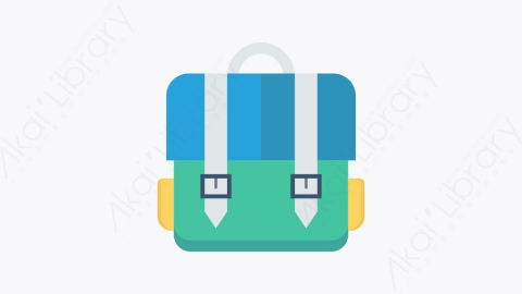 图片素材-0205-书包-2schoolbag卡通扁平学校与教育元素图标
