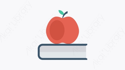 图片素材-0208-苹果apple卡通扁平学校与教育元素图标