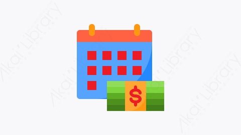 图片素材-021-日历calendar扁平卡通货币和金钱元素图标