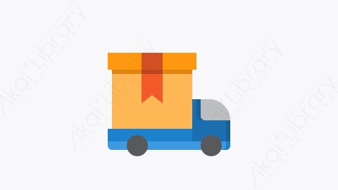 图片素材-021-送货车delivery_truck扁平卡通购物在线元素图标