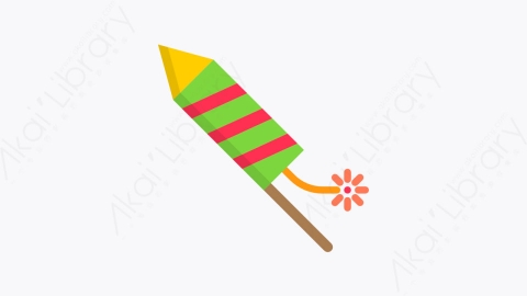 图片素材-021-烟花fireworks扁平卡通派对元素图标