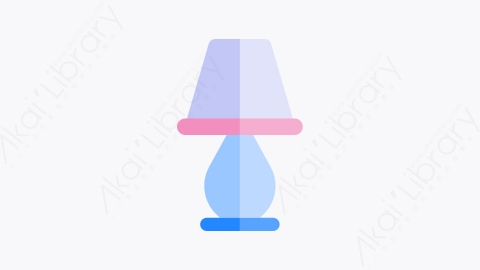 图片素材-021-台灯lamp扁平卡通家具和家用元素图标