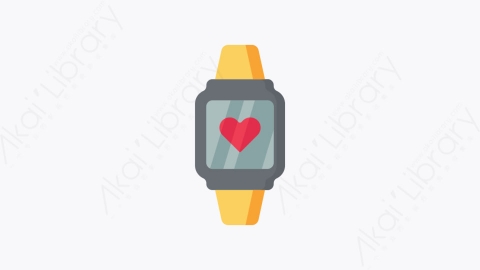图片素材-021-智能手表smartwatch扁平卡通运动健身元素图标