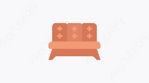 图片素材-021-沙发sofa扁平卡通家具图标