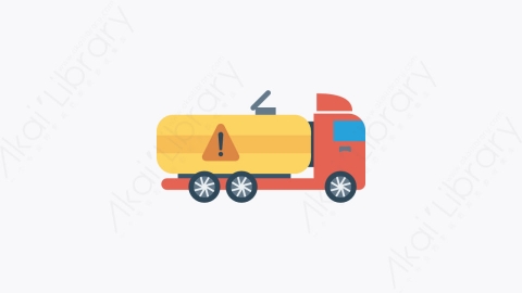 图片素材-021-油罐车-1tanktruck扁平卡通交通运输工具图标元素