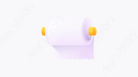 图片素材-021-卫生纸toilet_paper扁平卡通家具元素图标