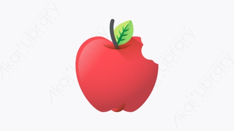 图片素材-022-苹果apple扁平卡通回到学校元素图标
