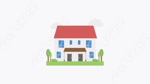 图片素材-022-乡村公寓country_house扁平卡通房屋建筑图标