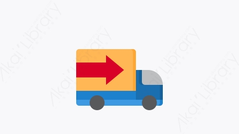 图片素材-022-送货车delivery_truck扁平卡通购物在线元素图标