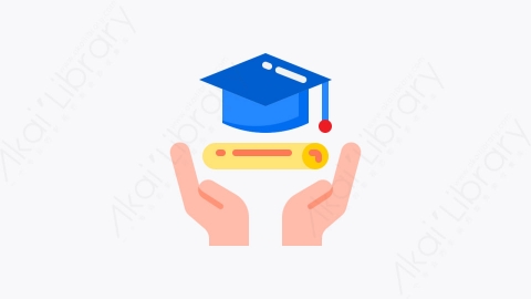 图片素材-022-毕业graduation扁平卡通教育与学校元素图标